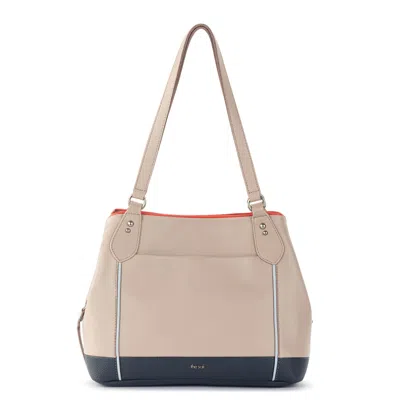 The Sak Melrose Leather Satchel In Beige