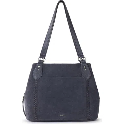 The Sak Melrose Leather Satchel In Storm Grey Suede