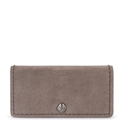 The Sak Mira Large Wallet In Mushroom Suede