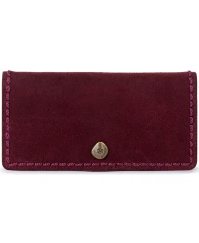 The Sak Mira Leather Bifold Wallet In Black Cherry Suede