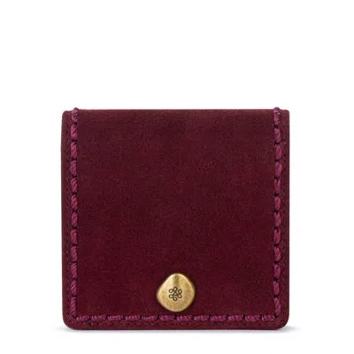The Sak Mira Small Wallet In Black Cherry Suede