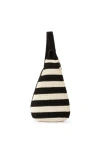 The Sak Geo Sling Crochet Backpack In Black Stripe