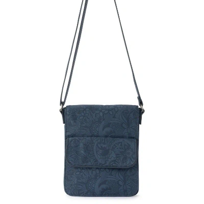 The Sak On The Go Small Flap Messenger In Blue