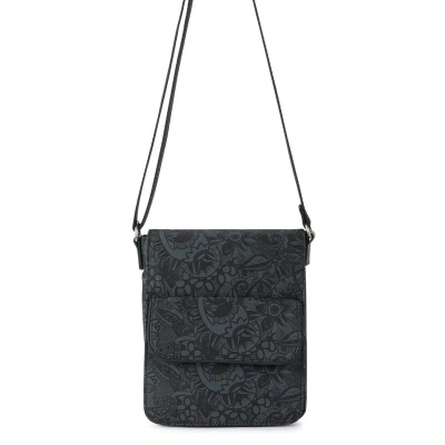 The Sak On The Go Small Flap Messenger In Black
