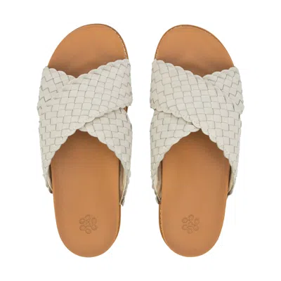 The Sak Penelope Leather Woven Slip On Sandal In Multi