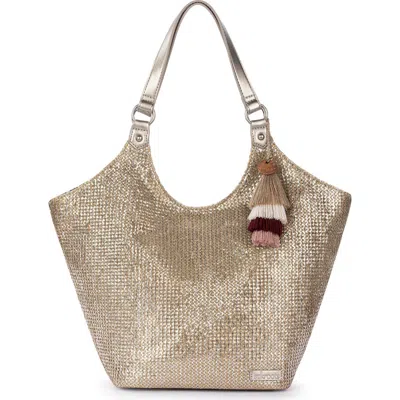 The Sak Roma Expandable Shopper In Gold