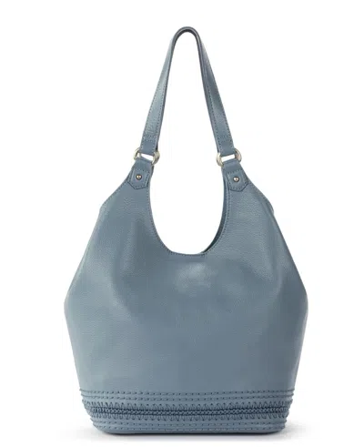 The Sak Roma Leather Shopper Tote In Maritime