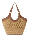 The Sak Roma Straw Small Shopper Tote Bag In Natural Primrose Straw