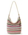 The Sak Sequoia Crochet Hobo In Eden Stripe