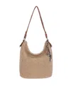 The Sak Sequoia Crochet Medium Hobo In Bamboo Static