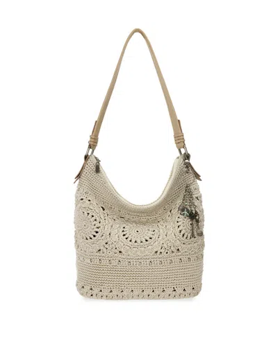 The Sak Sequoia Crochet Hobo Medium Handbag In Natural Medallion