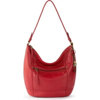 The Sak Women's Sequoia Leather Medium Hobo Bag In Scarlet