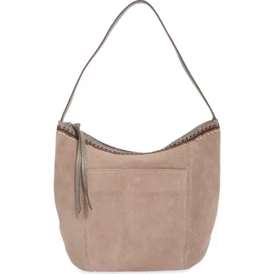 The Sak Sequoia Leather Hobo Bag In Msh Sud Blkt