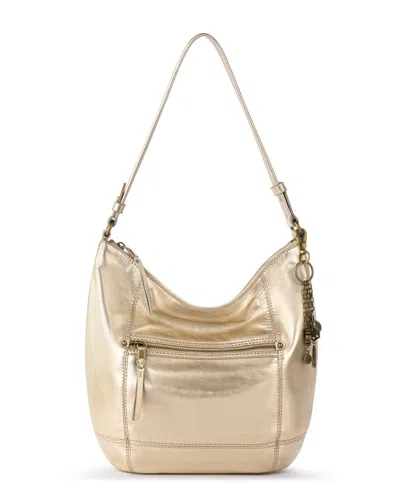The Sak Sequoia Leather Small Hobo Handbag In Gold