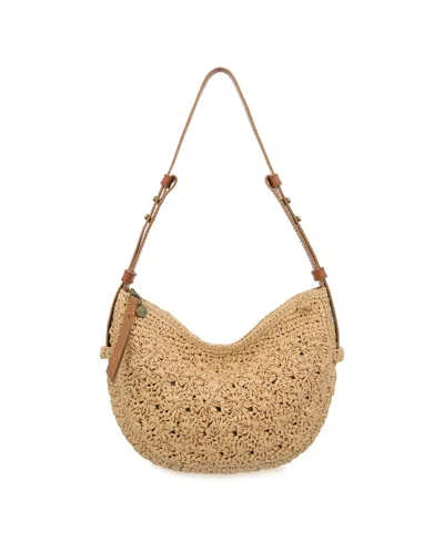 The Sak Tess Crochet Medium Shoulder Bag In Natural