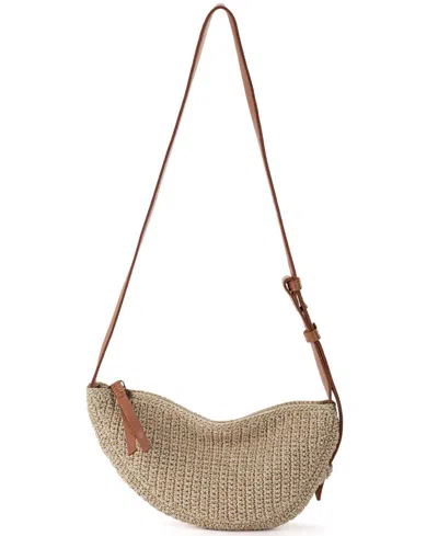 The Sak Tess Crochet Mini Sling Bag In Bamboo Static