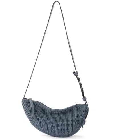 The Sak Tess Crochet Mini Sling Bag In Maritime