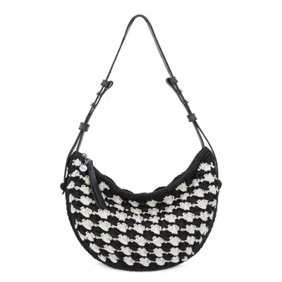 The Sak Tess Shoulder Bag In Black Ecru Shell