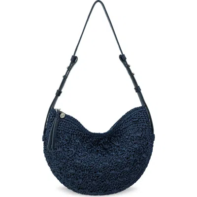 The Sak Tess Crochet Medium Shoulder Bag In Blue