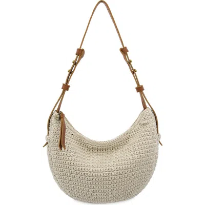 The Sak Tess Shoulder Bag Hand Crochet In Neutral