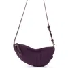 The Sak Tess Crochet Sling Bag In Aubergine