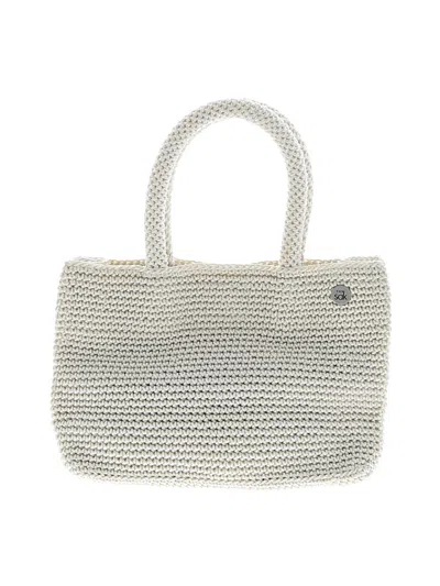 Pre-owned The Sak Tote Bag In Silver