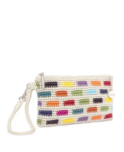 The Sak Vita Crochet Small Wristlet Wallet In Prisma Tile