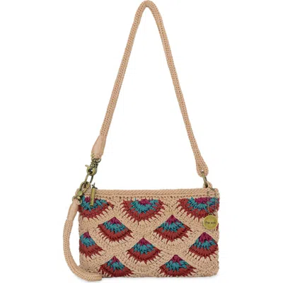 The Sak Vita Hand Crochet Crossbody Wristlet In Brown