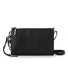 The Sak Vita Leather Zip Top Wristlet In Black