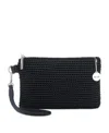 The Sak Vita Leather Zip Top Wristlet In Black