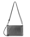 The Sak Vita Leather Zip Top Wristlet In Gray