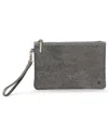The Sak Vita Leather Zipper Wallet In Dark Silver