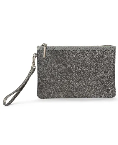 The Sak Vita Leather Zipper Wallet In Dark Silver