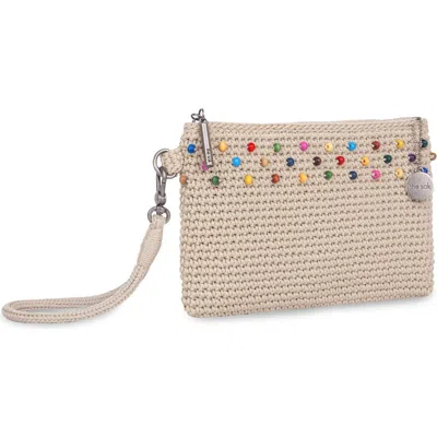 The Sak Vita Wristlet In Ecru Multi Beads