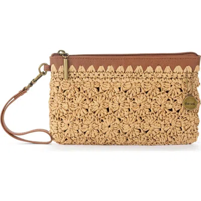 The Sak Vita Wristlet In Natural Primrose Straw