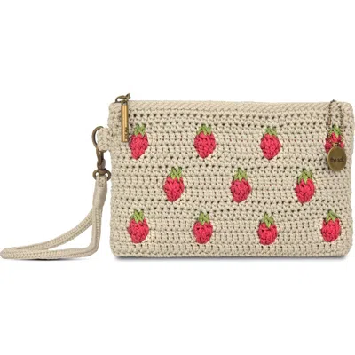 The Sak Vita Wristlet In Natural Strawberries