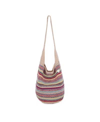 The Sak Women's 120 Crochet Small Hobo Bag In Eden Stripe
