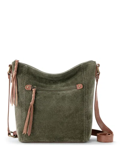 The Sak Ashland Leather Crossbody Bag In Moss Suede