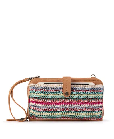 The Sak Women's Iris Leather Convertible Crossbody Bag In Eden Stripe