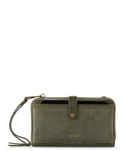 The Sak Women's Iris Leather Convertible Crossbody Bag In Moss Suede