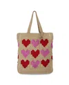 The Sak Women's Lanie Crochet Small Tote Bag In Bamboo Heart