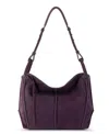 The Sak Los Feliz Leather Medium Hobo Bag In Aubergine Suede