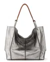 The Sak Women's Los Feliz Leather Tote Bag In Dark Silver