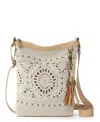 The Sak Lucia Crochet Crossbody Bag In Ecru Multi Beads