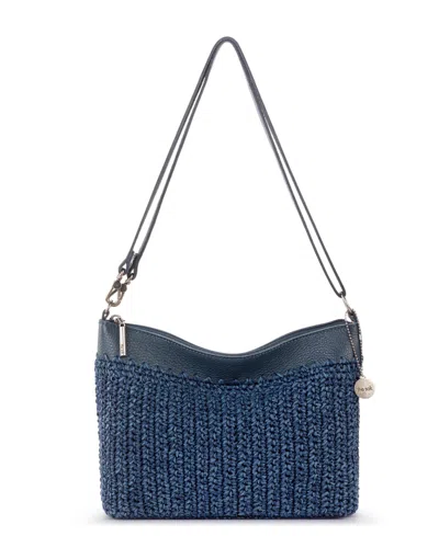 The Sak Women's Lumi Crochet Crossbody Bag In Denim Tonal Straw