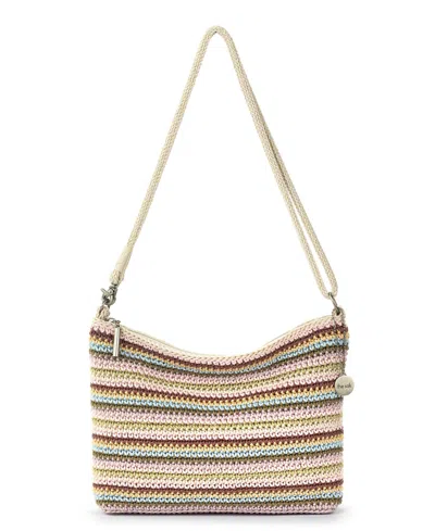 The Sak Women's Lumi Crochet Crossbody Bag In Pink Multi Stripe