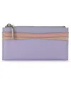 The Sak Neva Large Card Wallet In Orchid Block