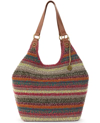 The Sak Women's Roma Crochet Shopper Bag In Sunset Stripe