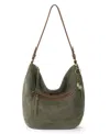 The Sak Women's Sequoia Leather Hobo Bag In Moss Suede