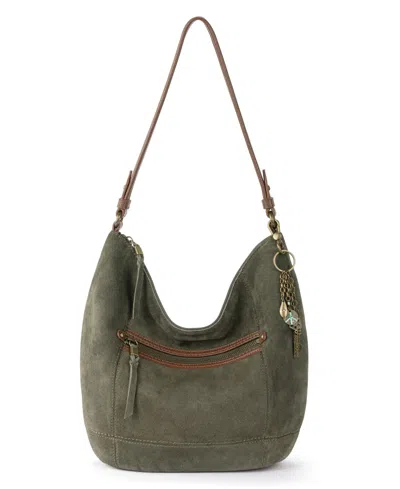 The Sak Women's Sequoia Leather Hobo Bag In Moss Suede